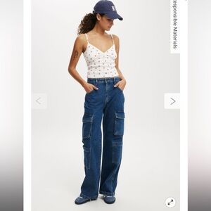 Cargo Wide Leg Jean Cotton On